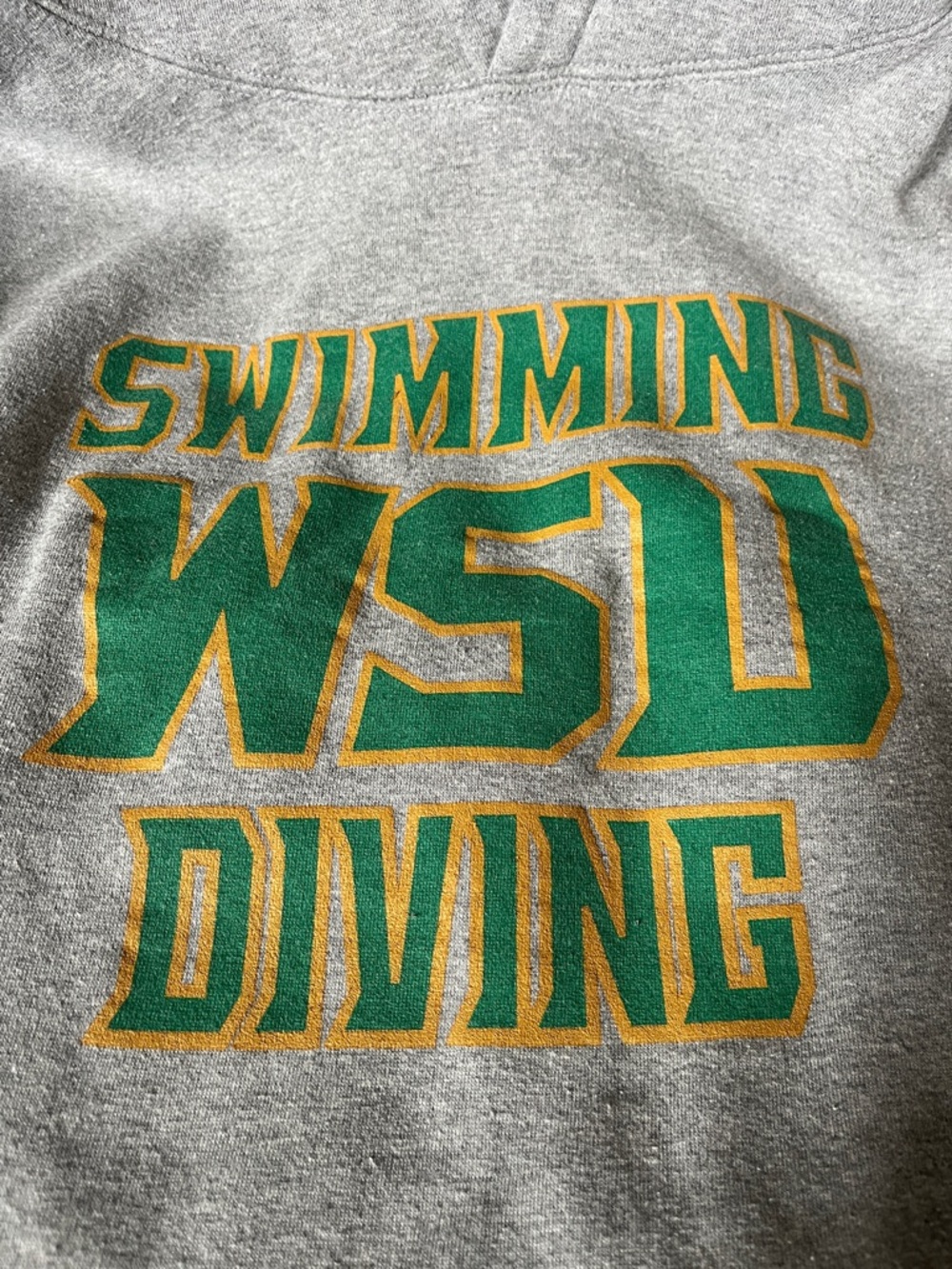 WSU Swimming Diving Graphic Crewneck Sweatshirt - Gray/Green